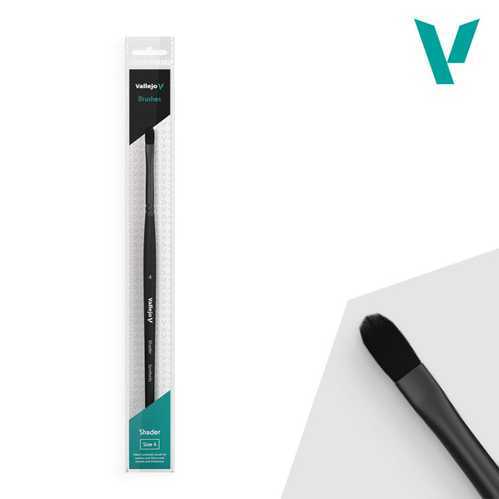 Vallejo Shader - Synthetic Flat Filbert Brush No. 4