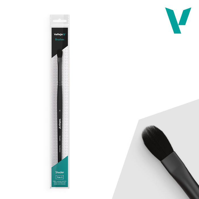Vallejo Shader - Synthetic Flat Filbert Brush No. 6