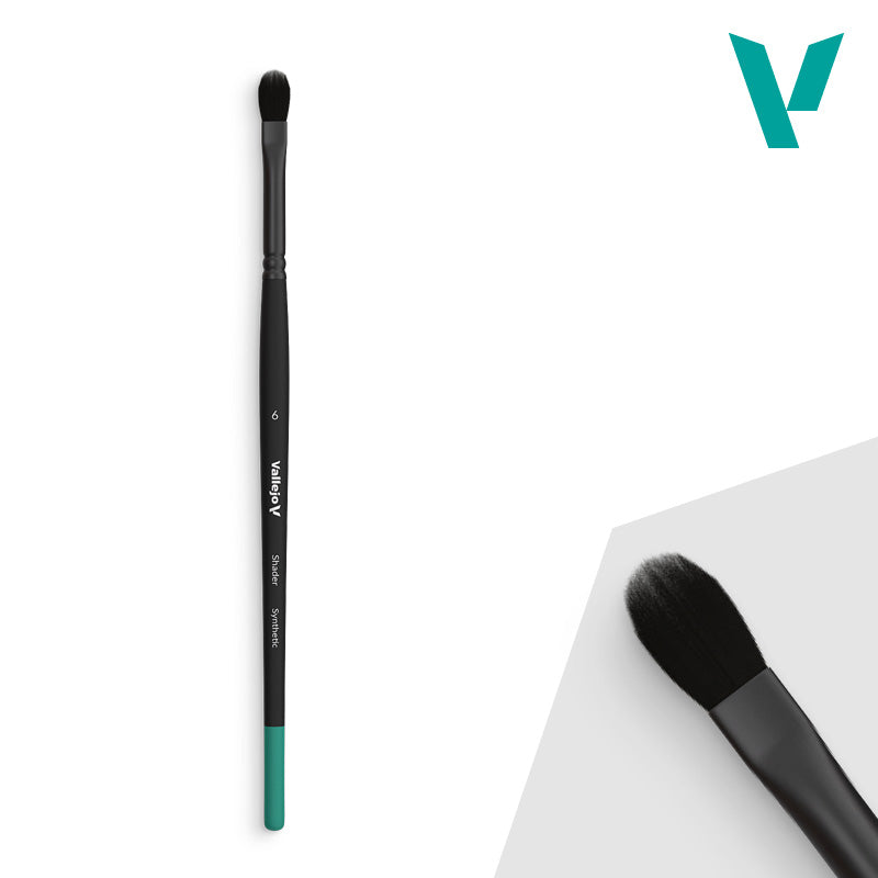 Vallejo Shader - Synthetic Flat Filbert Brush No. 6
