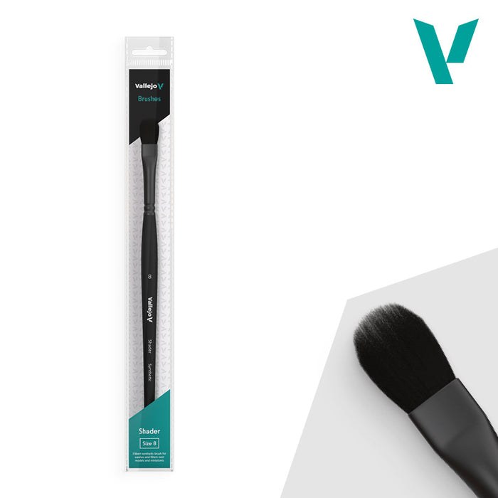 Vallejo Shader - Synthetic Flat Filbert Brush No. 8