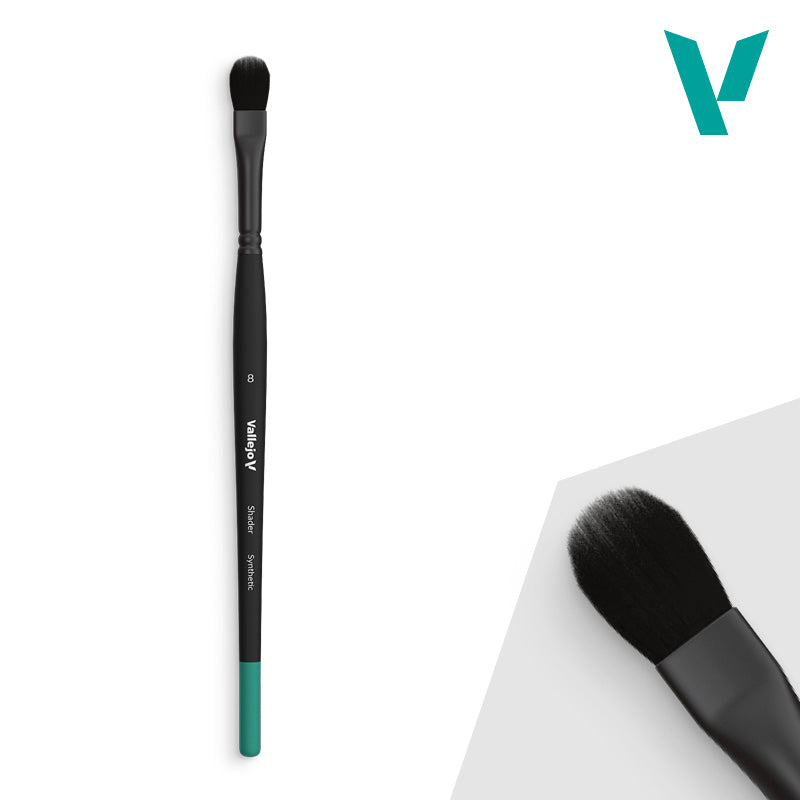 Vallejo Shader - Synthetic Flat Filbert Brush No. 8