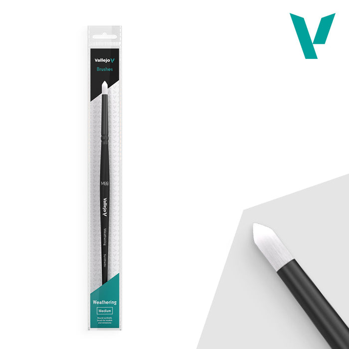Vallejo Weathering - Synthetic Round Brush - Medium