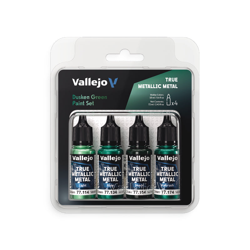 Vallejo True Metallic Metal Paint Set - Dusken Green