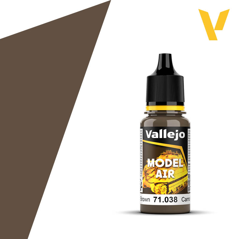 Vallejo Model Air: Camouflage Medium Brown - 18ml