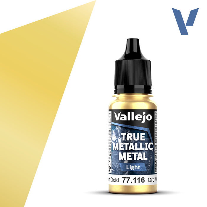 Vallejo True Metallic Metal - Greenish Gold - Light