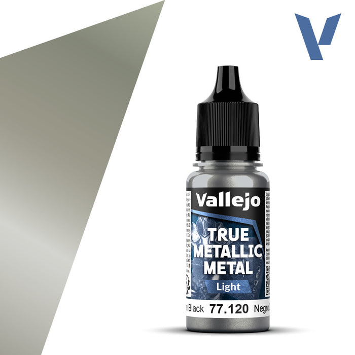 Vallejo True Metallic Metal - Obsidian Black - Light