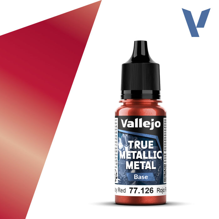Vallejo True Metallic Metal - Ruby Red - Base