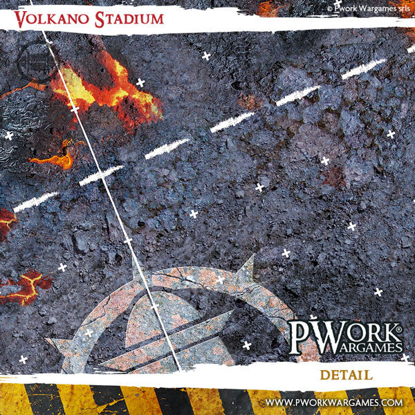 PWork Wargames Neoprene/Rubber Fantasy Football Mat: Volkano Stadium