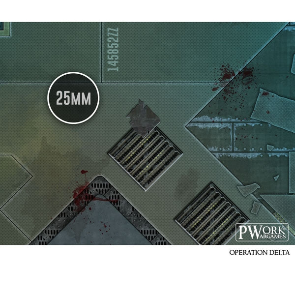 PWork Wargames Neoprene/Rubber Terrain Mat: Operation Delta - 44x60"