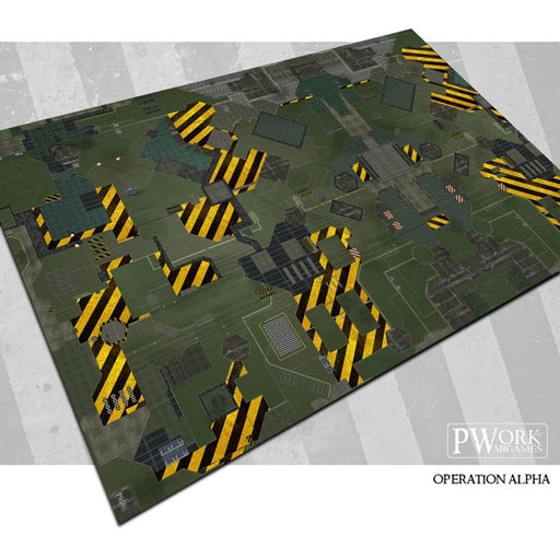 PWork Wargames Neoprene/Rubber Terrain Mat: Operation Alpha - 44x60"