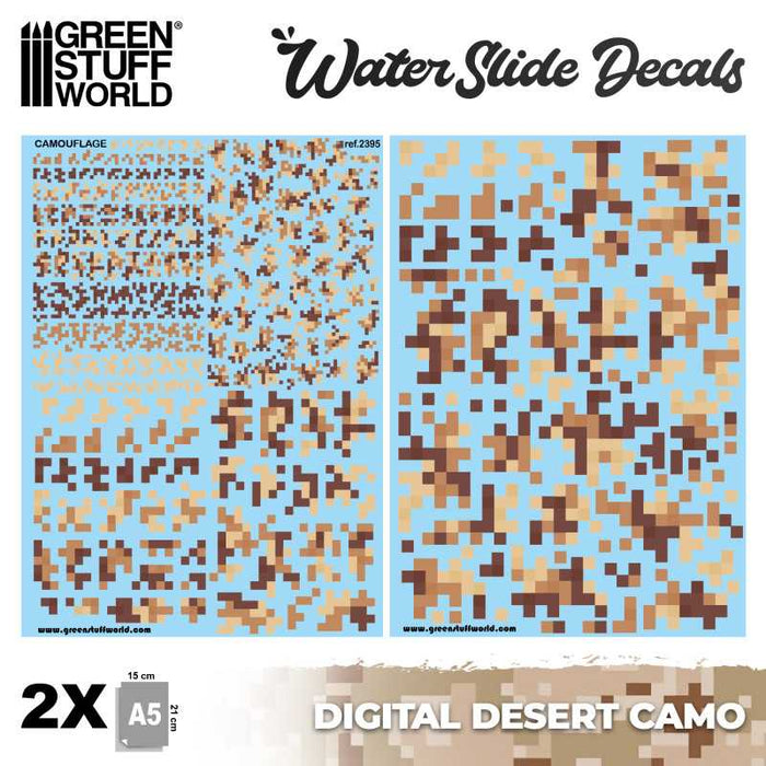 Waterslide Decals - Digital Desert Camo