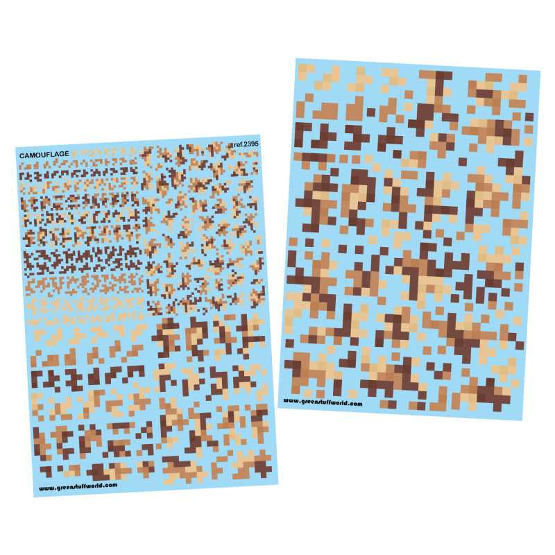 Waterslide Decals - Digital Desert Camo