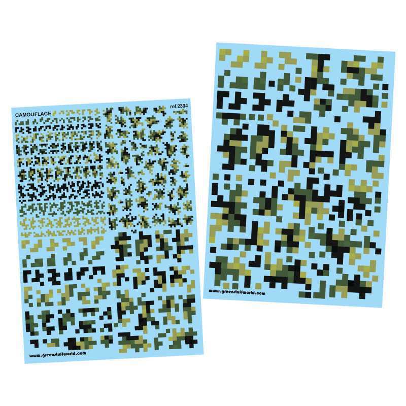 Waterslide Decals - Digital Forest Camo