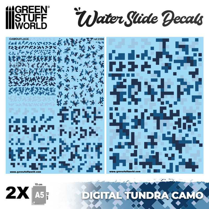 Waterslide Decals - Digital Tundra Camo