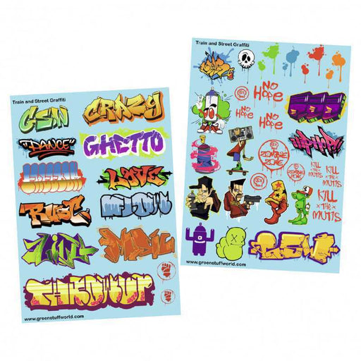 Waterslide Decals - Train and Graffiti Mix