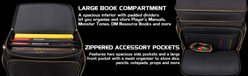 Enhance Gaming Tabletop Adventurer's Travel Bag - Black