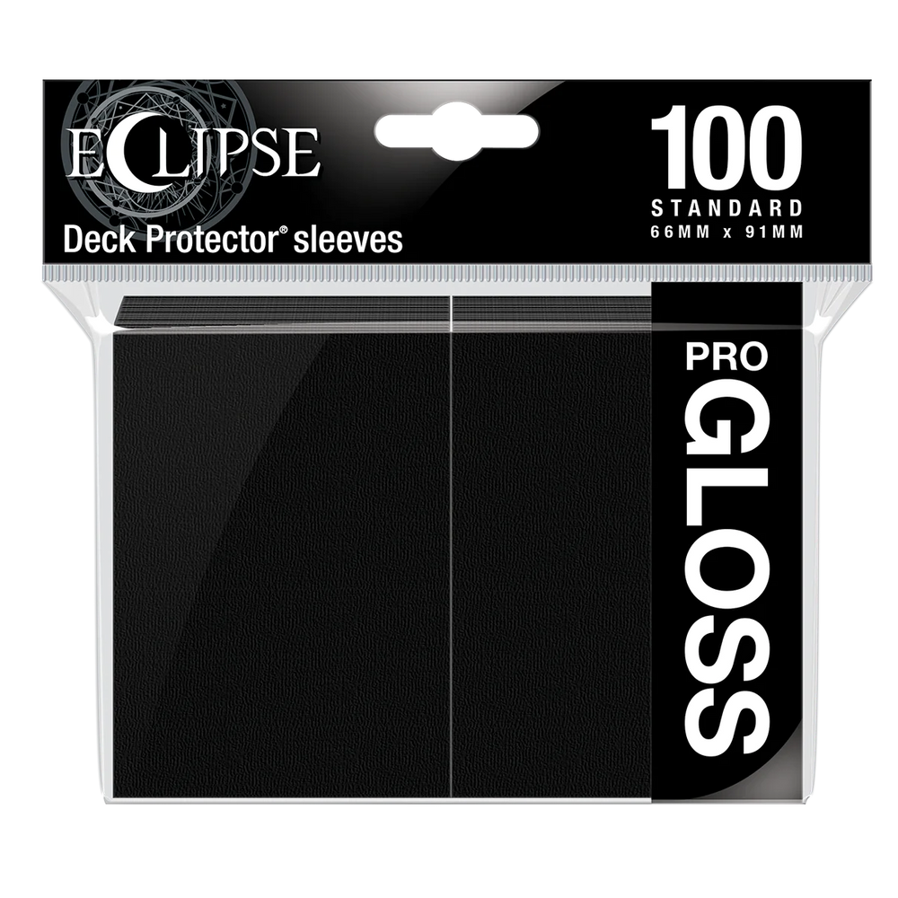 Ultra Pro - Eclipse Gloss Standard Sleeves: Jet Black (100 Sleeves)