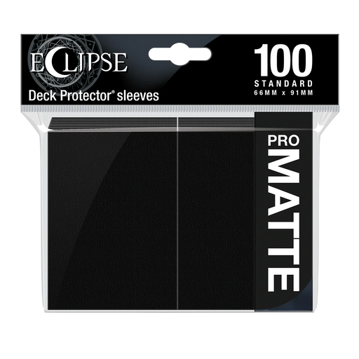 Ultra Pro - Eclipse Matte Standard Sleeves: Jet Black (100 Sleeves)