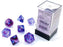 Chessex Polyhedral Dice: Nebula Nocturnal/Blue Luminary (7-Die Set)