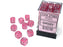 Chessex 12mm Dice, D6: Borealis Pink/Silver (36-Die Set)