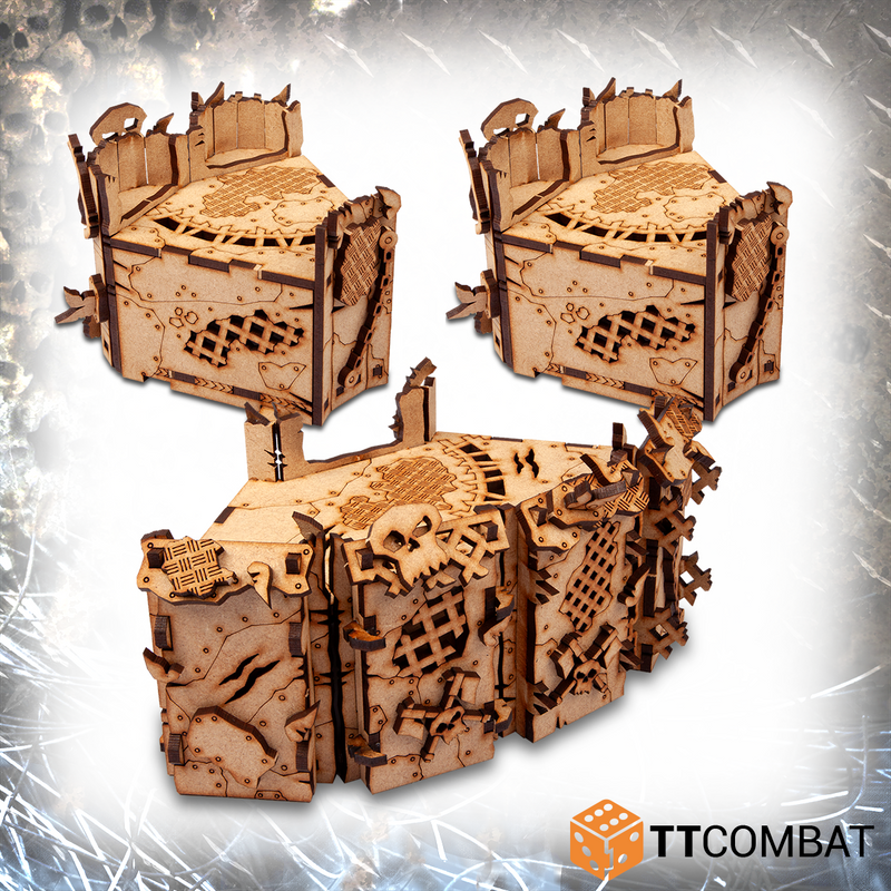 TTCombat - CORNER ORC WALLS, 28MM