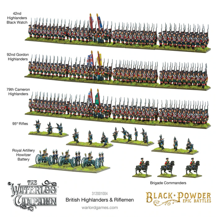 Black Powder: Waterloo Campaign - British Highlanders & Riflemen