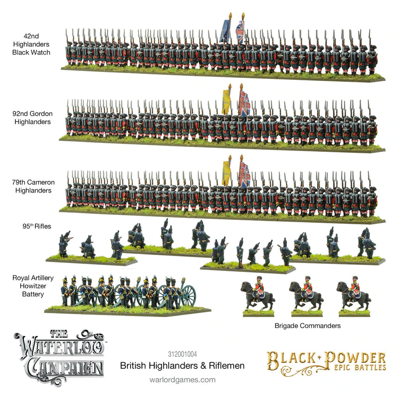 Black Powder: Waterloo Campaign - British Highlanders & Riflemen