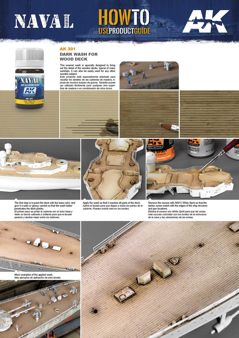 AK Interactive: DARK WASH FOR WOOD DECK 35ML