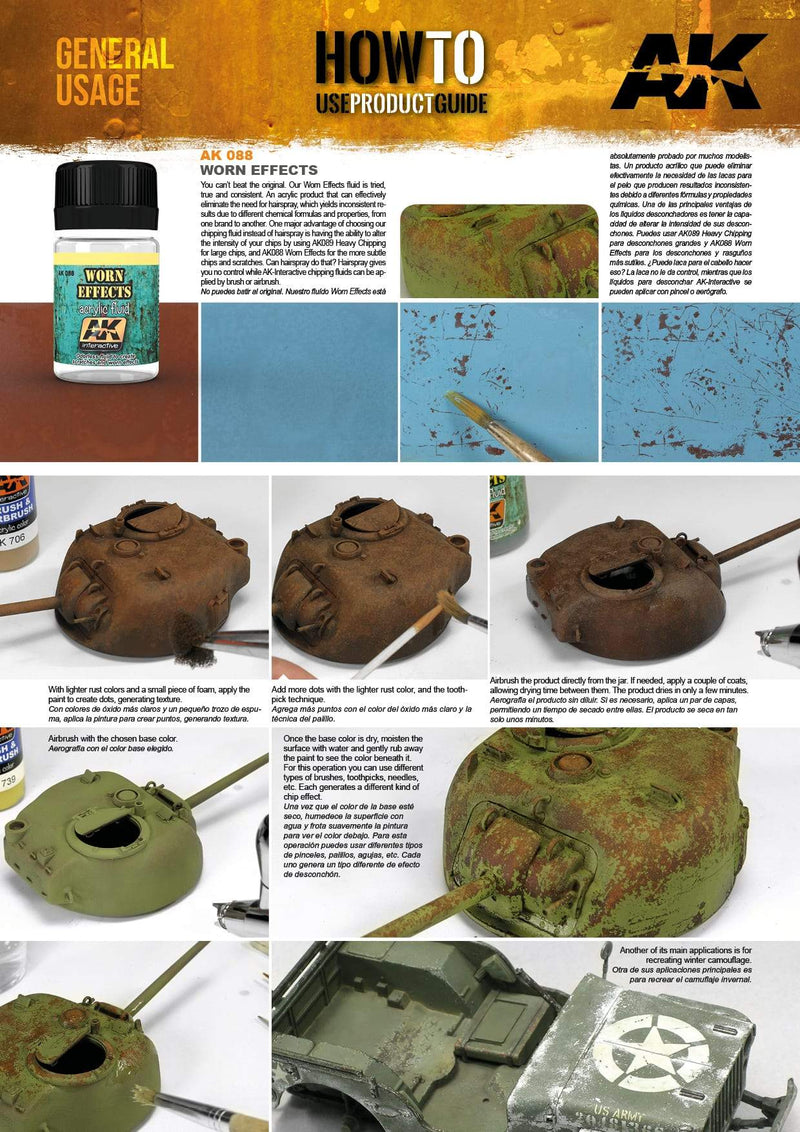 AK Interactive: WORN EFFECTS ACRYLIC FLUID - LIGHT 35ML
