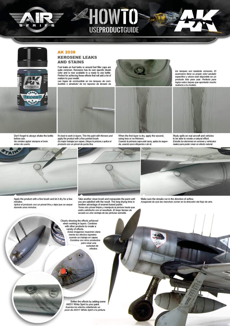 AK Interactive: KEROSENE LEAKS AND STAINS 35ML