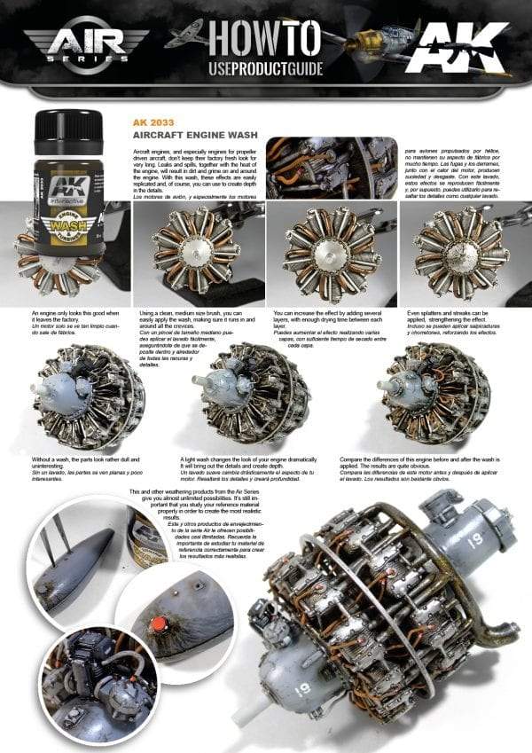 AK Interactive: AIRCRAFT ENGINE WASH 35ML
