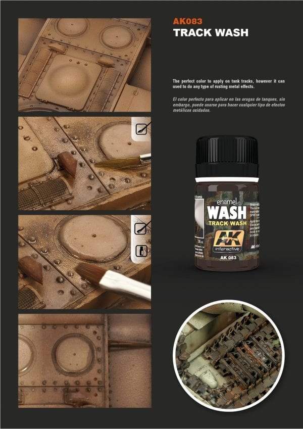 AK Interactive: TRACK WASH 35ML