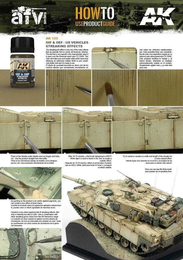 AK Interactive: OIF & OEF – US VEHICLES STREAKING EFFECTS 35ML