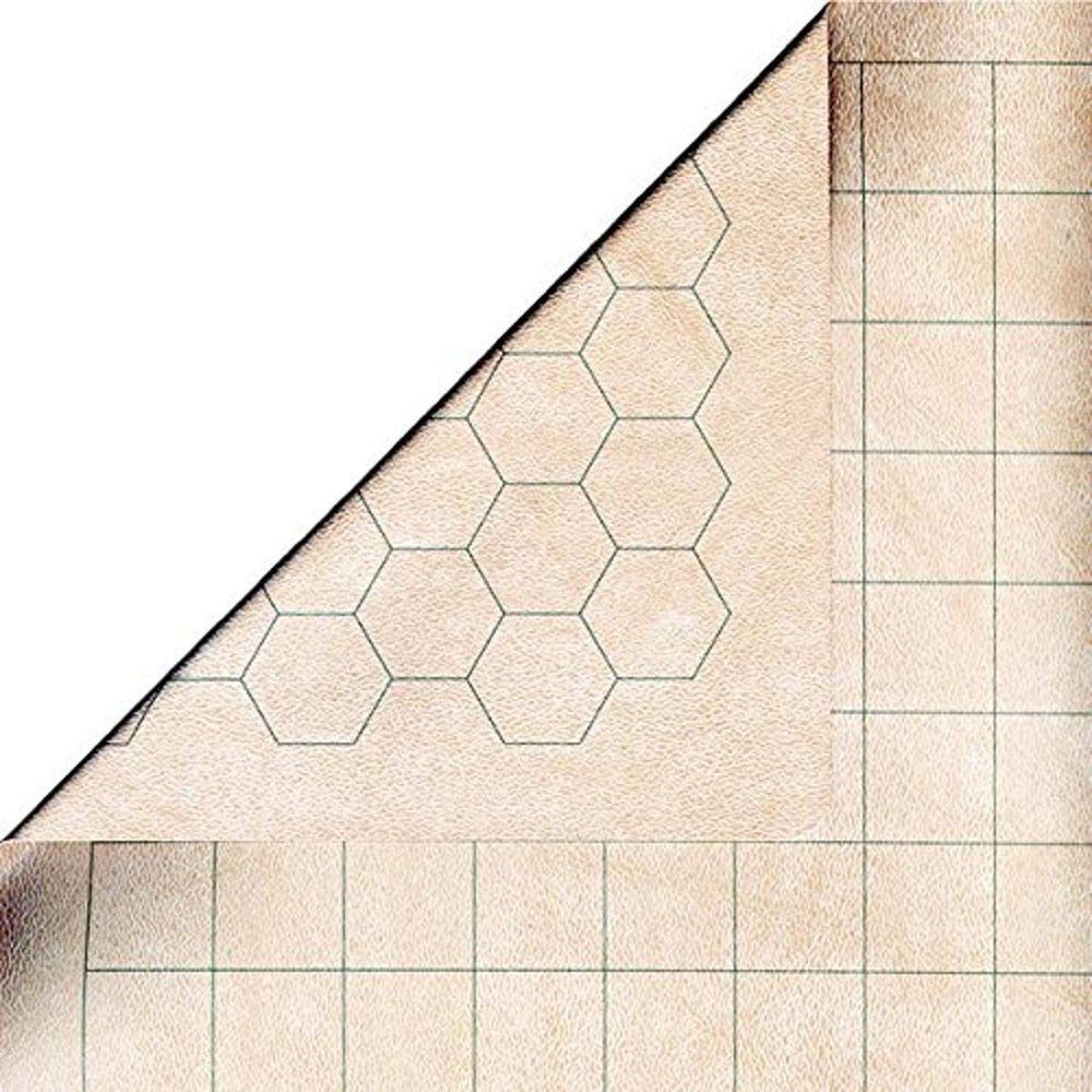 Chessex: Reversible Battle Mat - 1" Squares & Hexes