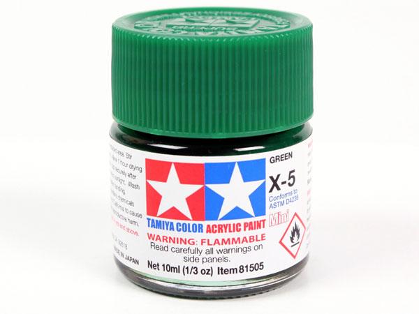 X-5 Green Mini Acrylic Paint - 10ml