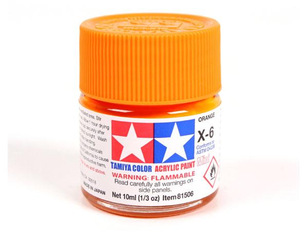 X-6 Orange Mini Acrylic Paint - 10ml