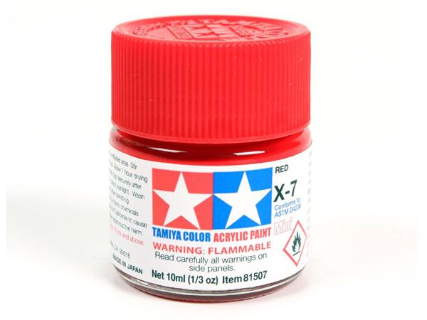 X-7 Red Mini Acrylic Paint - 10ml