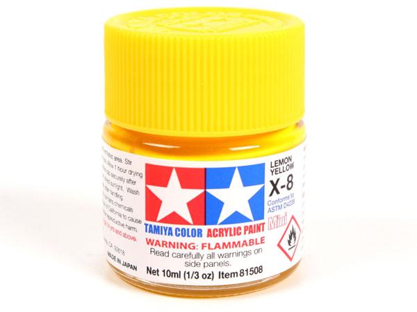 X-8 Lemon Yellow Mini Acrylic Paint - 10ml