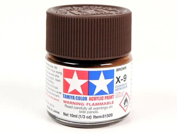 X-9 Brown Mini Acrylic Paint - 10ml