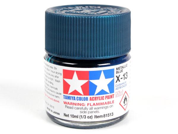 X-13 Metallic Blue Mini Acrylic Paint - 10ml
