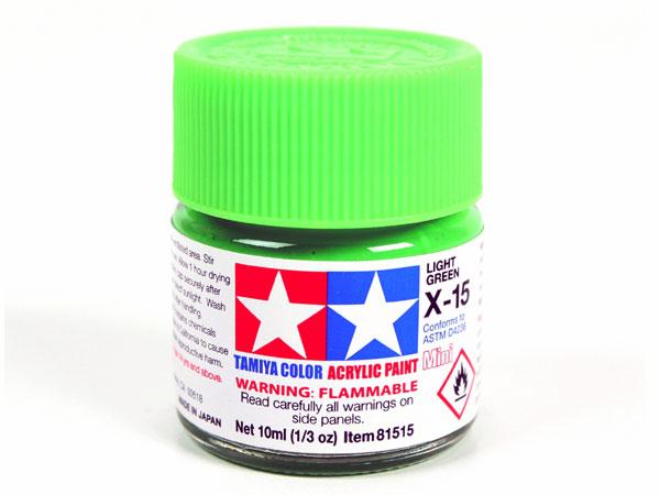 X-15 Light Green Mini Acrylic Paint - 10ml