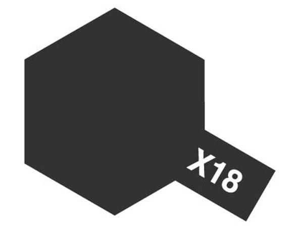 X-18 Semi Gloss Black Mini Acrylic Paint - 10ml