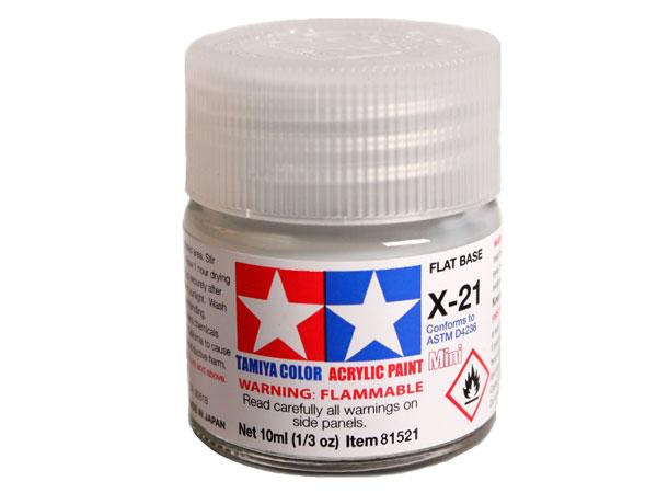 X-21 Flat Base Mini Acrylic Paint - 10ml