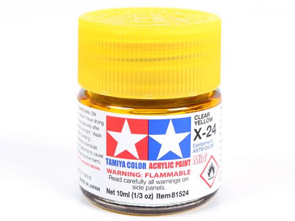 X-24 Clear Yellow Mini Acrylic Paint - 10ml