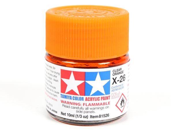 X-26 Clear Orange Mini Acrylic Paint - 10ml