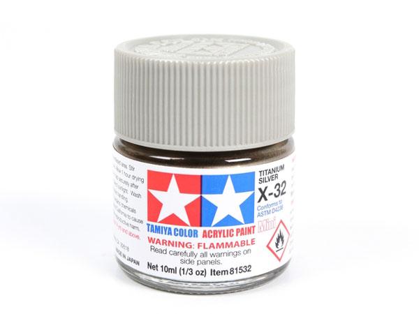 X-32 Titan Silver Mini Acrylic Paint - 10ml