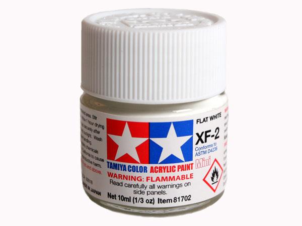 XF-2 Flat White Mini Acrylic Paint - 10ml