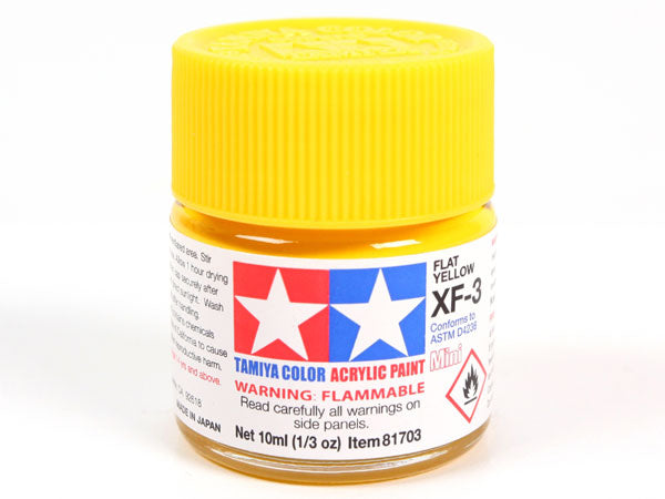 XF-3 Flat Yellow Mini Acrylic Paint - 10ml