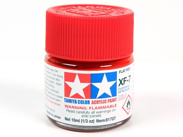 XF-7 Flat Red Mini Acrylic Paint - 10ml