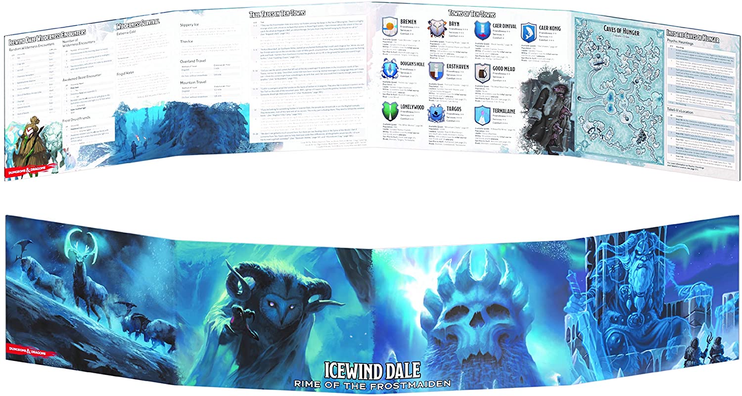 D&D Dungeon Master's Screen - Rime of the Frostmaiden